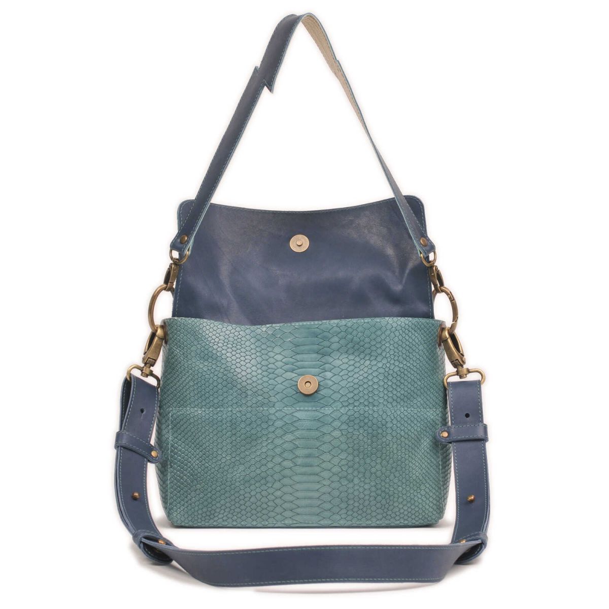 CROSSBODY BAG - blue snake - TESS_02