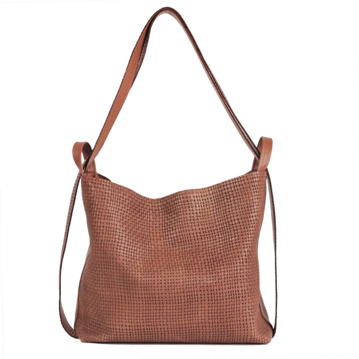 BACKPACK BAG  - oak braided - MELANIE_02