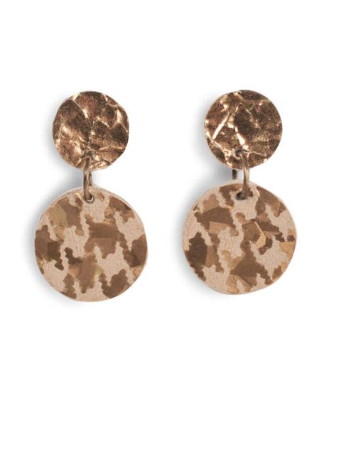 EARRING DOTS - gold pepita