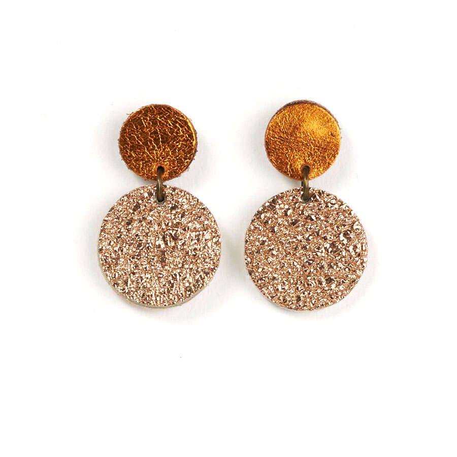EARRING DOTS - copper rosé