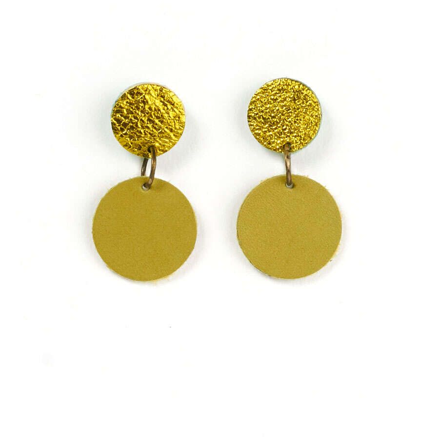 EARRING DOTS - green sun