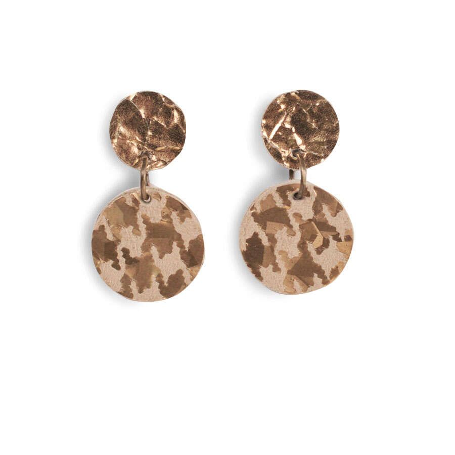 EARRING DOTS - gold pepita