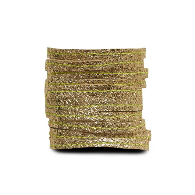 Armband | feines Leder | gold rib