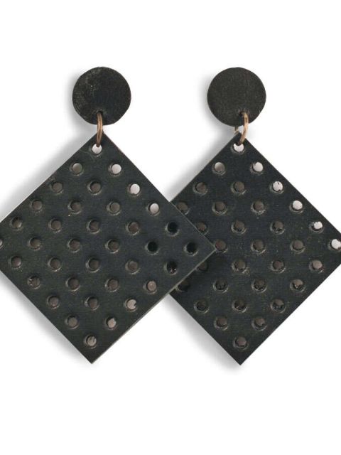 EARRING FORM - coal grid square