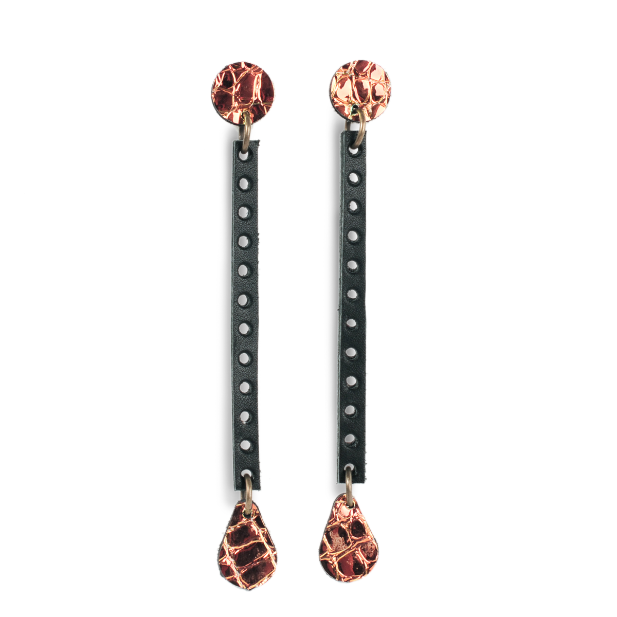 EARRING FORM - grid orange