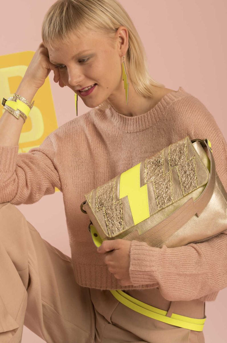 CROSSBODY BAG - gold neon - TESS_03