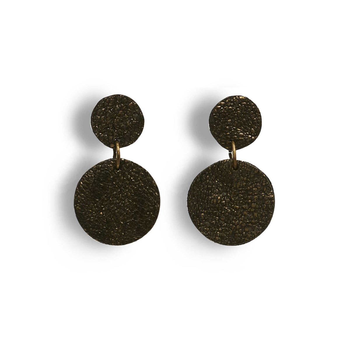 EARRING DOTS - coal gold