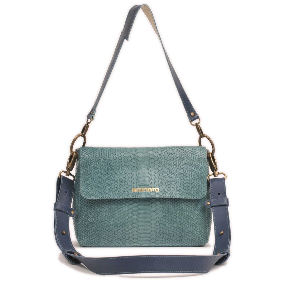 CROSSBODY BAG - blue snake - TESS