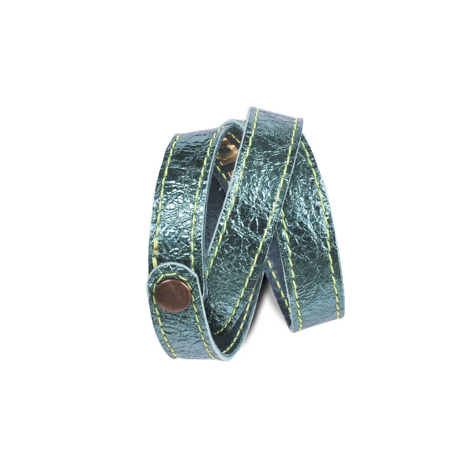 Wickelarmband | Leder | handgemacht von DONATA | laguna green