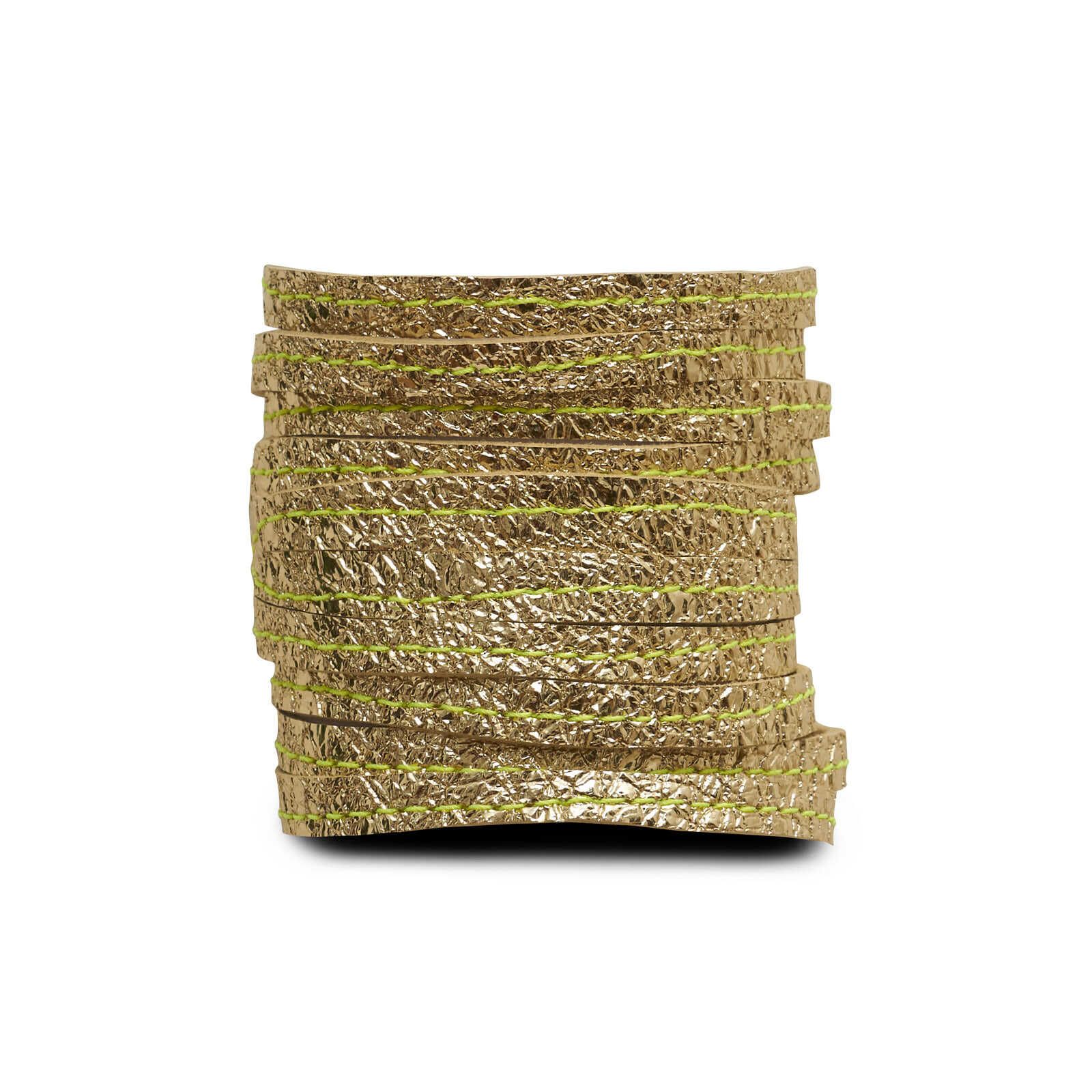 Armband | Leder | gold rib