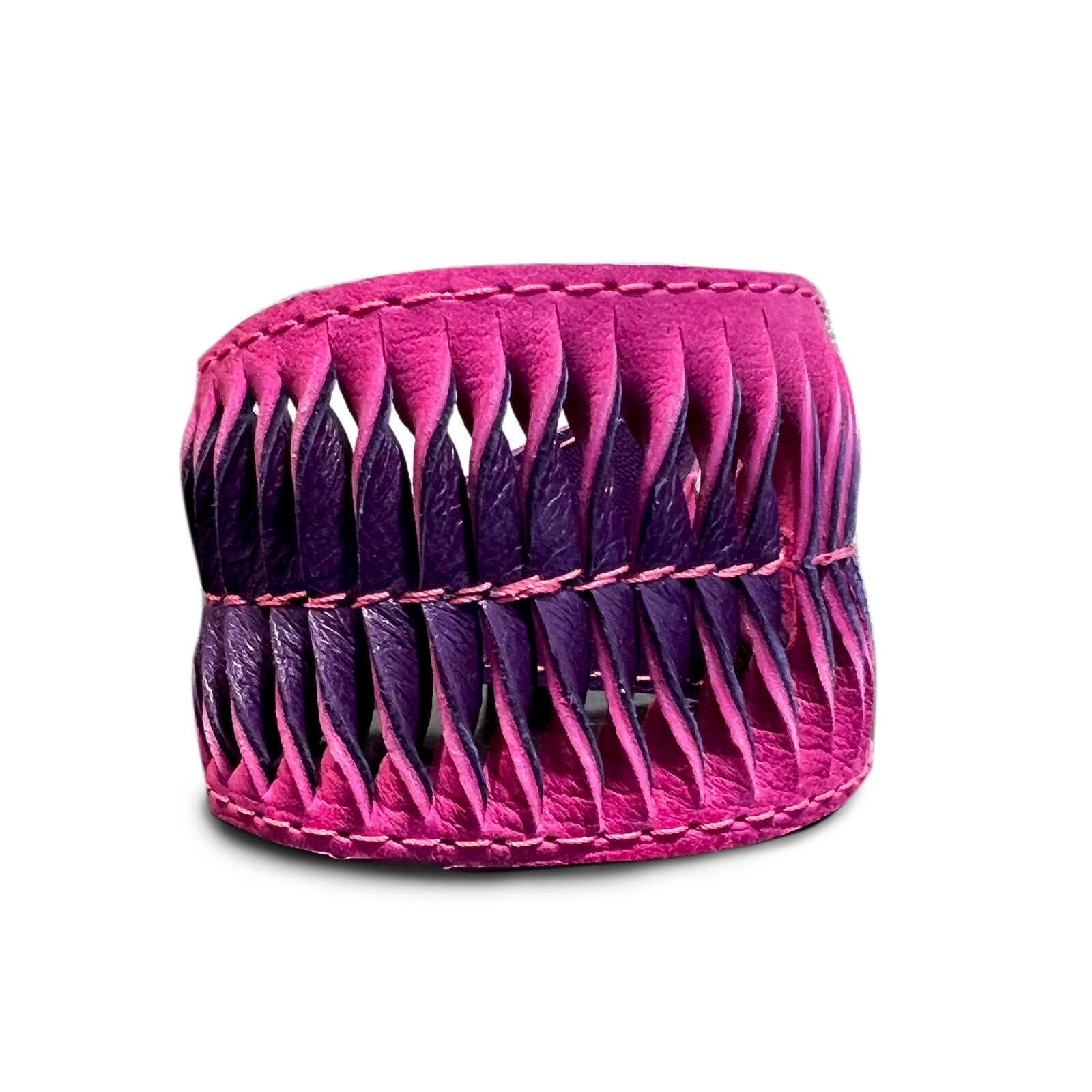 Armband | Leder | handgemacht von DONATA | pink & lila