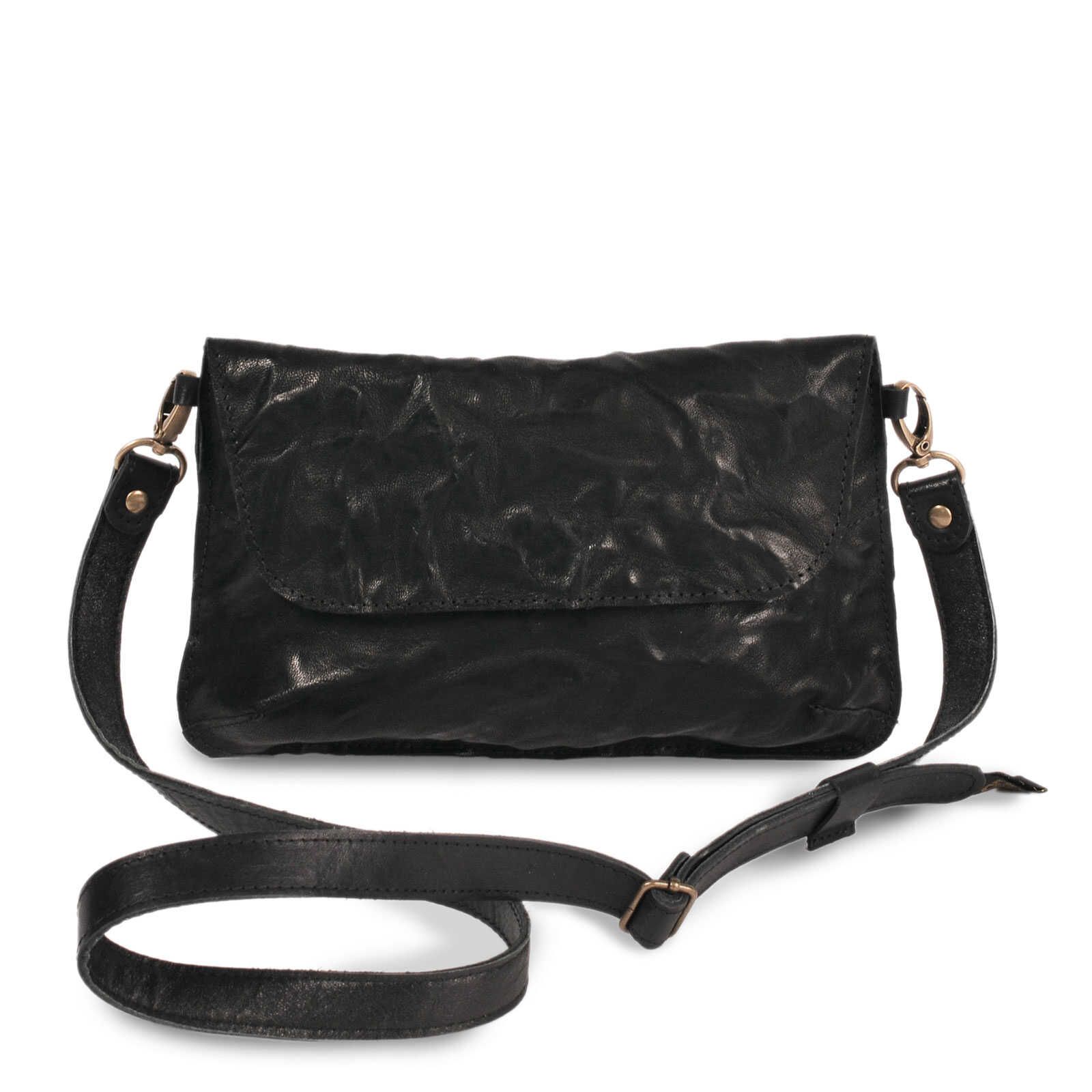 CLUTCH - CRISTINA | Knitterleder| schwarz