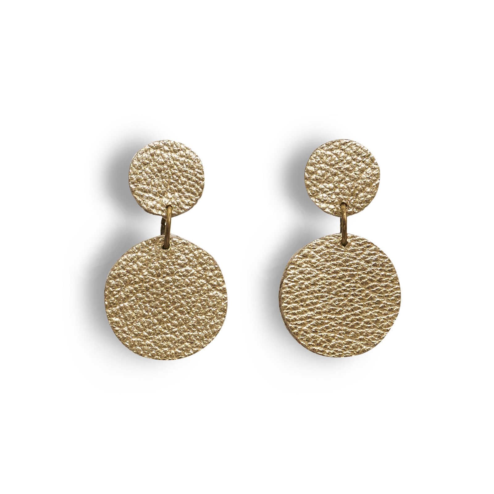 Ohrschmuck | Kalbsleder | gold matt
