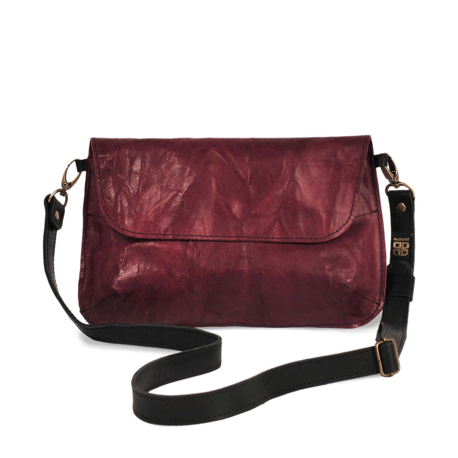 CLUTCH - CRISTINA | Knitterleder  | bordeaux rot