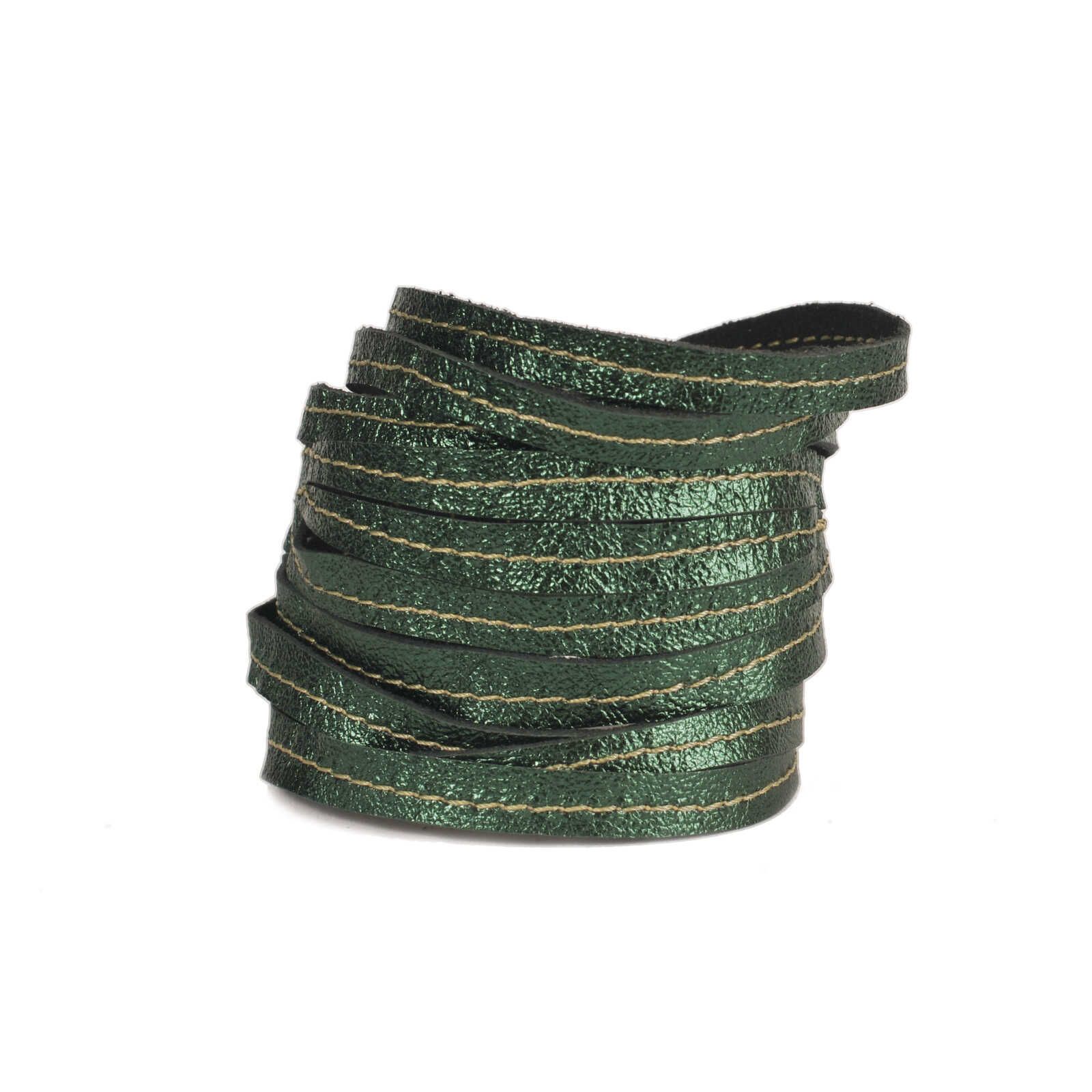 Armband | feines Leder | racing green shiny