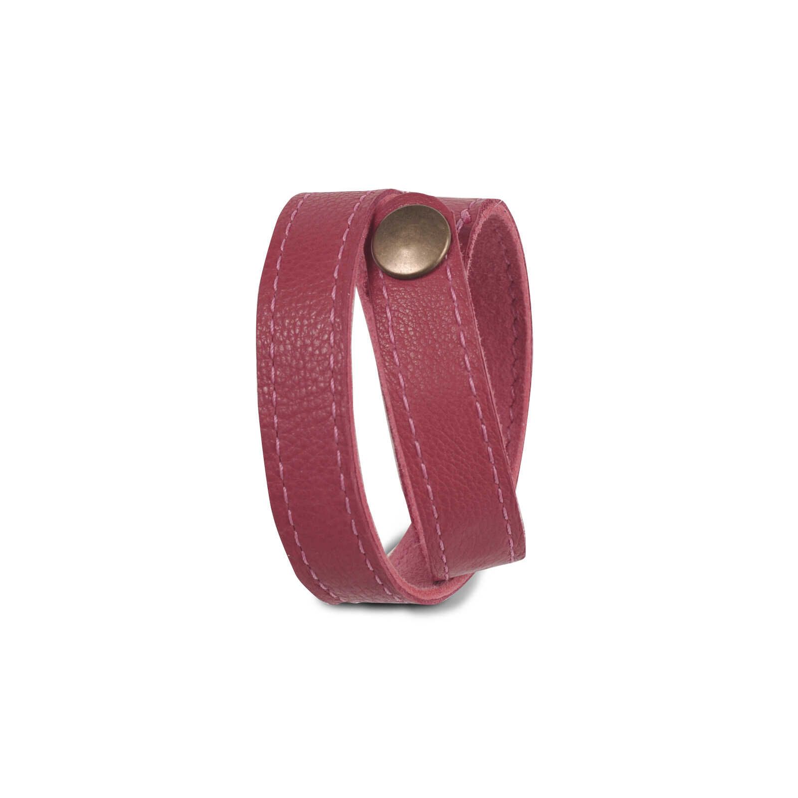 Wickelarmband | Leder | fuchsia rosa